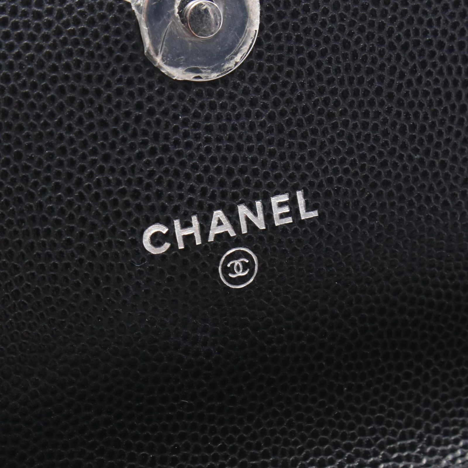 Chanel Shoulder Bag Quilted Black Caviar Leather Chain — view 4