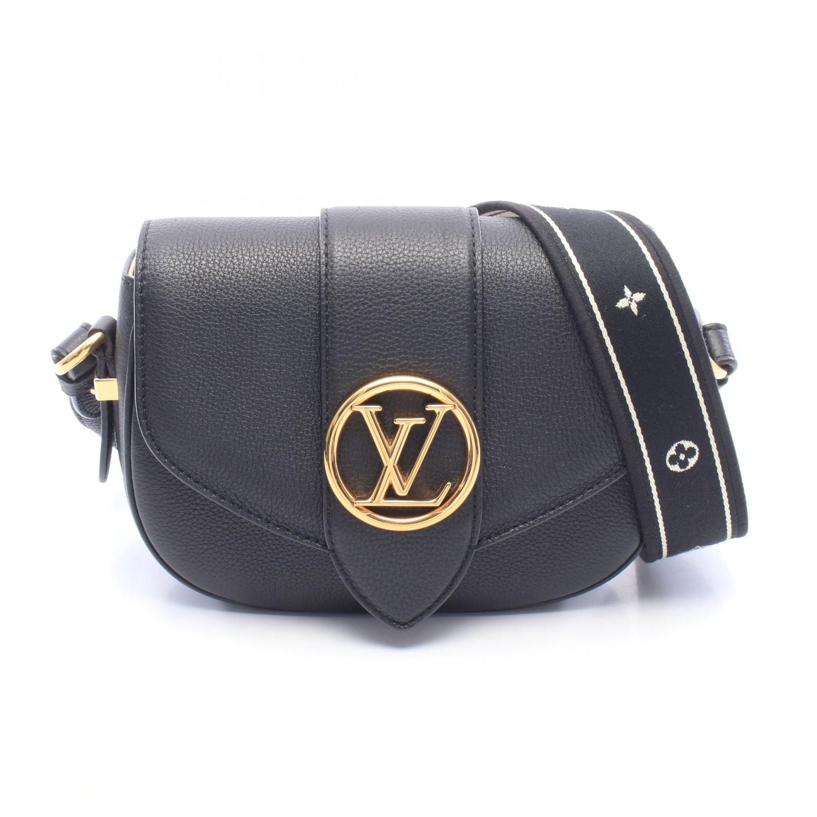 Louis Vuitton Shoulder Bag LV Pont 9 LV Neuf Soft PM Noir Leather