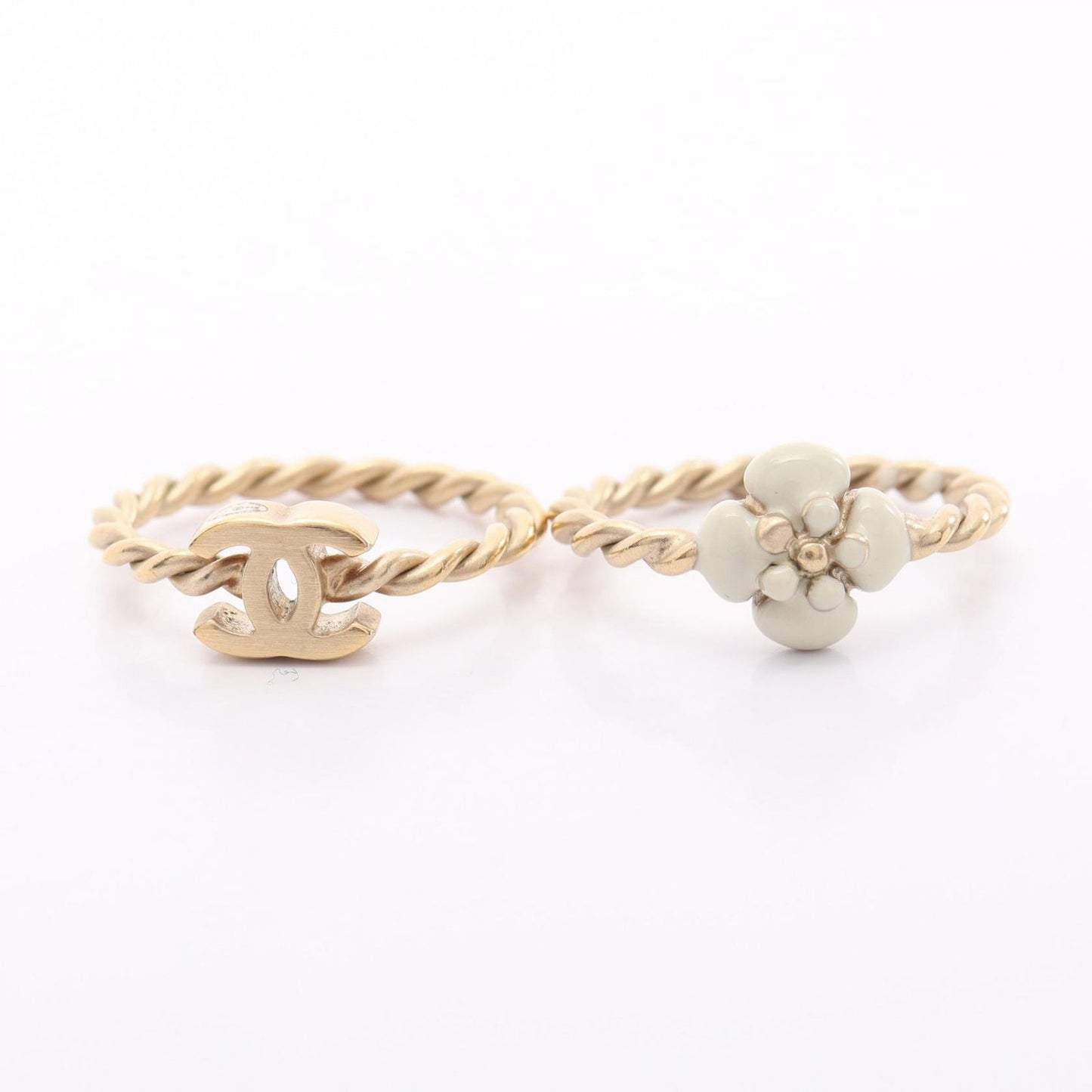 Chanel Ring CC Logo Camellia Point Set — view 4