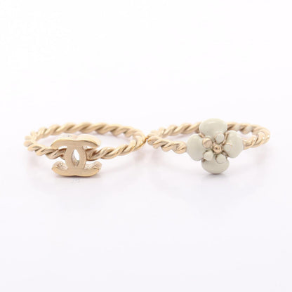 Chanel Ring CC Logo Camellia Point Set — view 4
