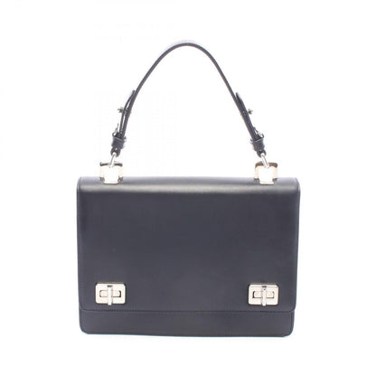 Prada Soft Calfskin Black Leather Flap Shoulder Bag