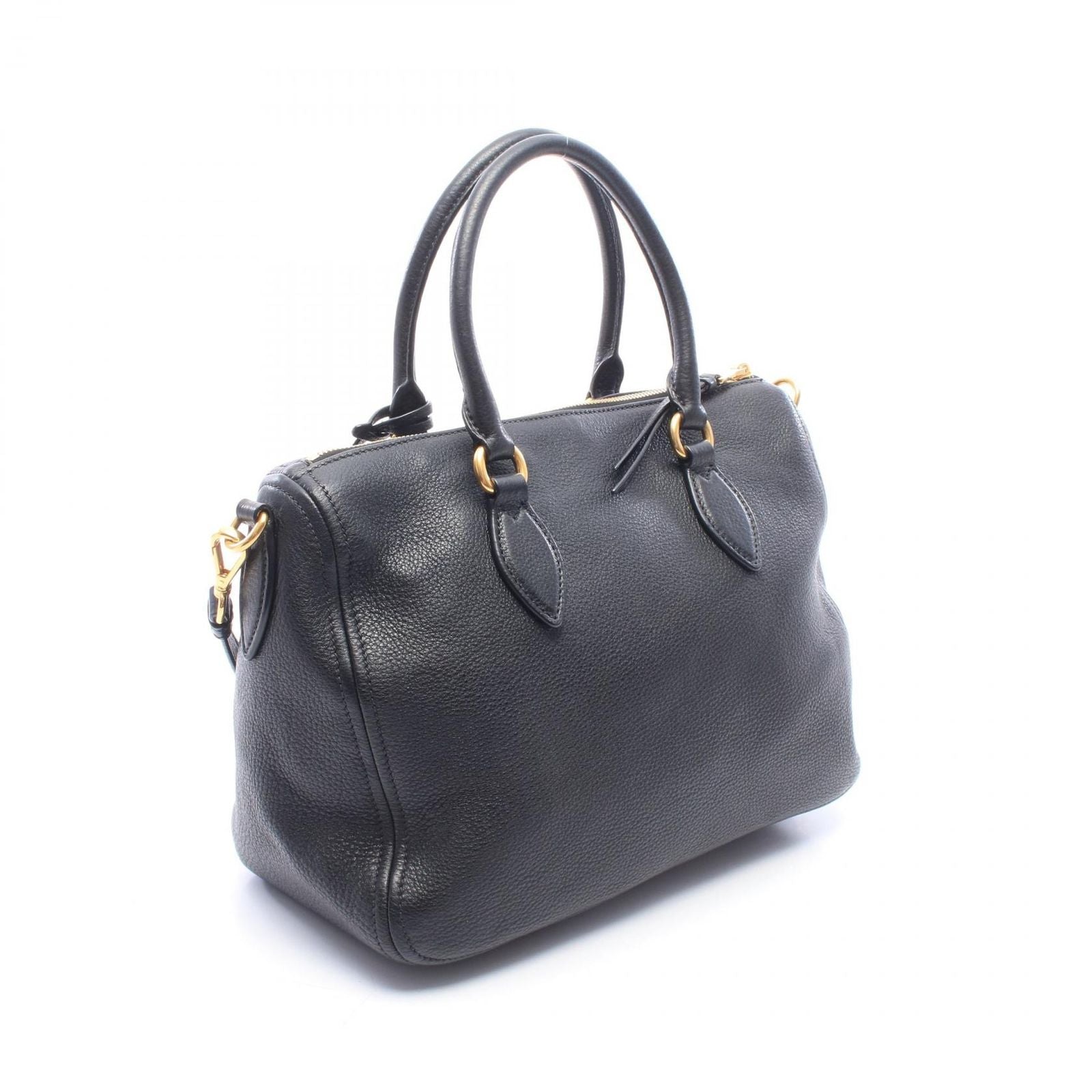 Prada Black Leather 2-Way Boston Bag — view 2