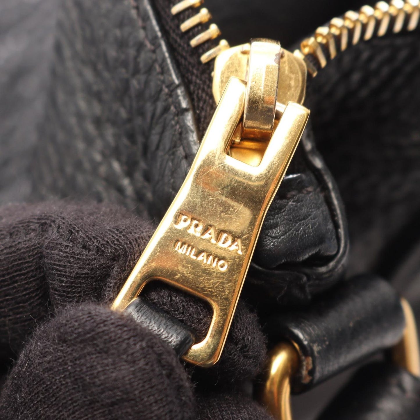 Prada Handbag VIT.DAINO Black Leather 2-Way — view 8