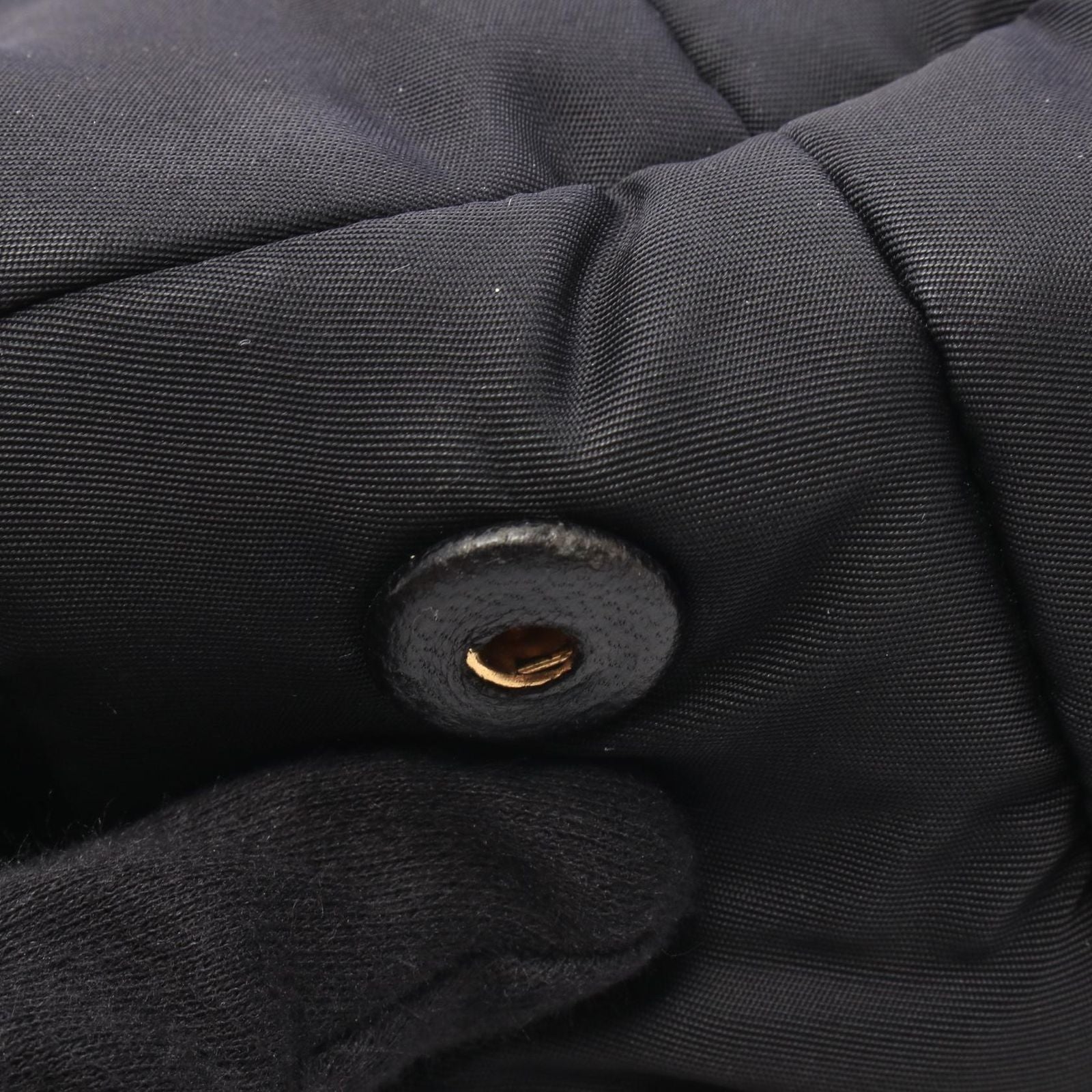 Prada Handbag Tessuto Bomber 2-Way Black Nylon Leather Ribbon — view 7