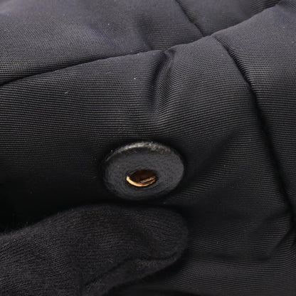 Prada Handbag Tessuto Bomber 2-Way Black Nylon Leather Ribbon — view 7