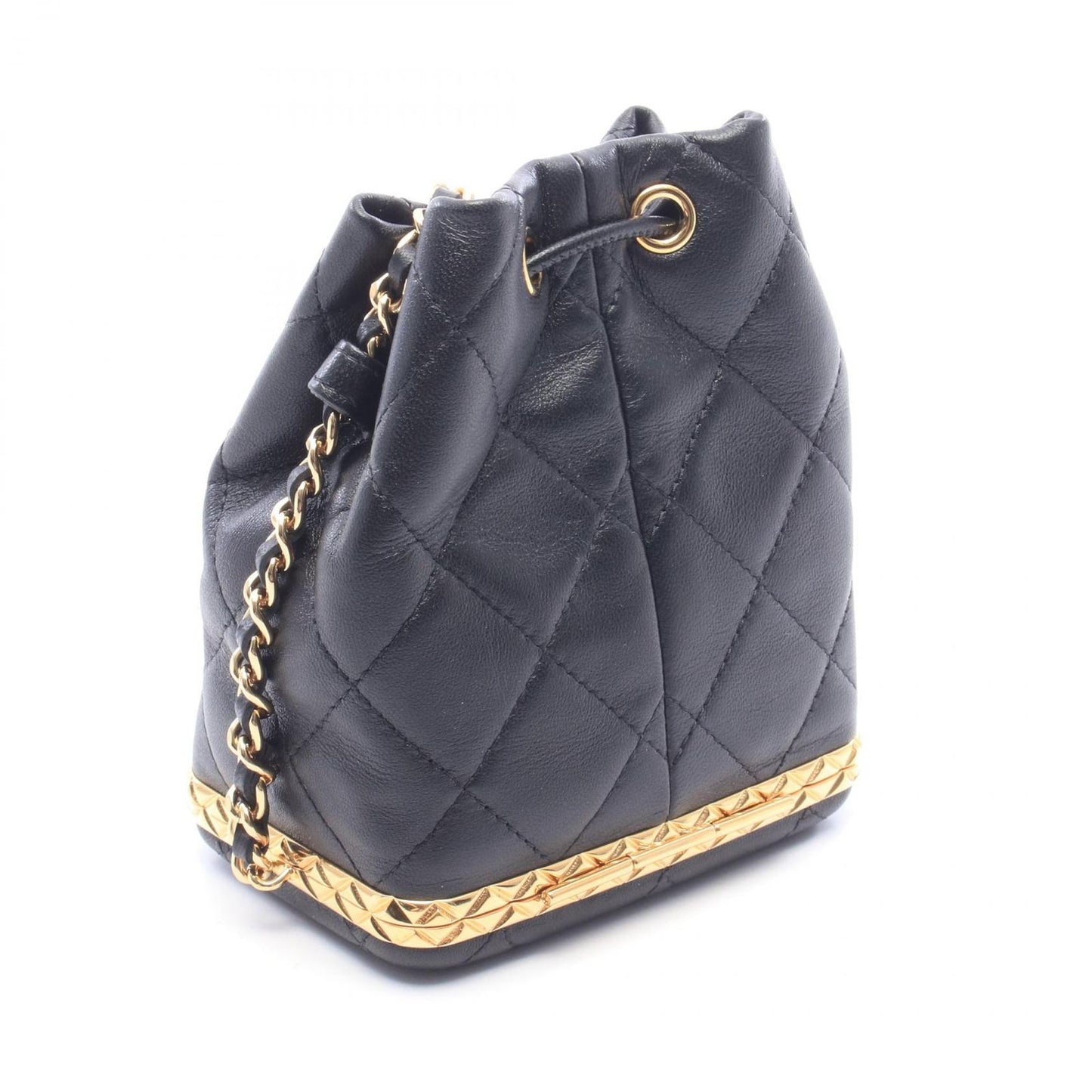 Chanel Shoulder Bag Quilted Small Black Lambskin — view 2