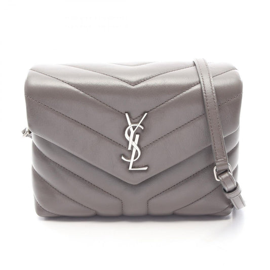 Saint Laurent Paris Shoulder Bag Toy Loulou Gray Leather