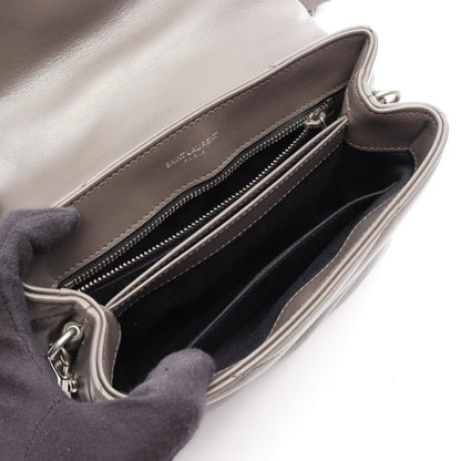 Saint Laurent Paris Shoulder Bag Toy Loulou Gray Leather — view 3