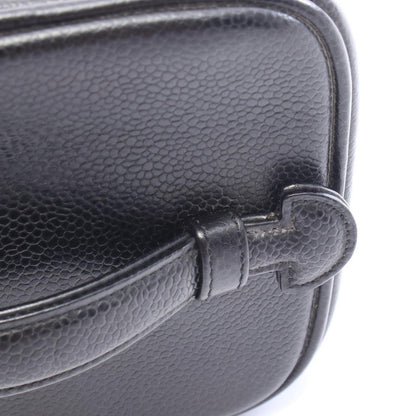 Chanel Handbag CC Logo Black Caviar Leather Vertical Vanity — view 7