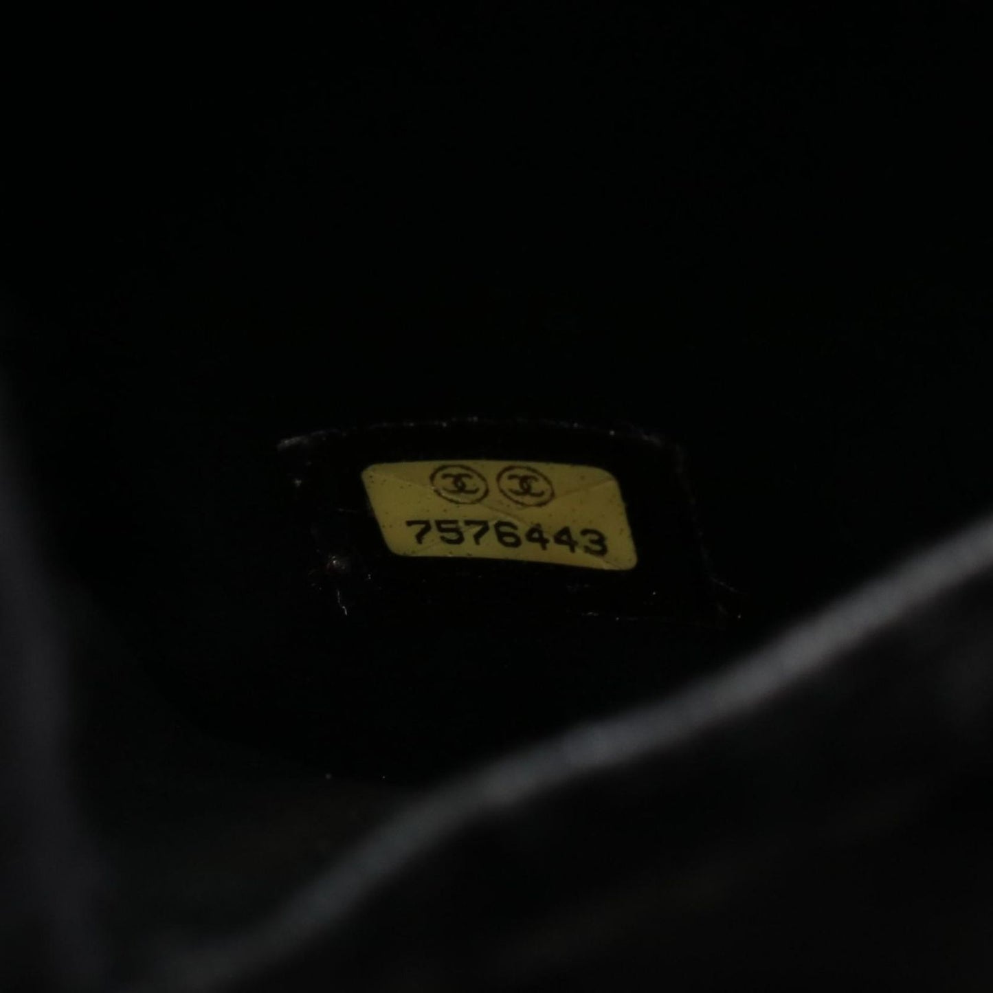 Chanel Handbag CC Logo Black Caviar Leather Vertical Vanity — view 5