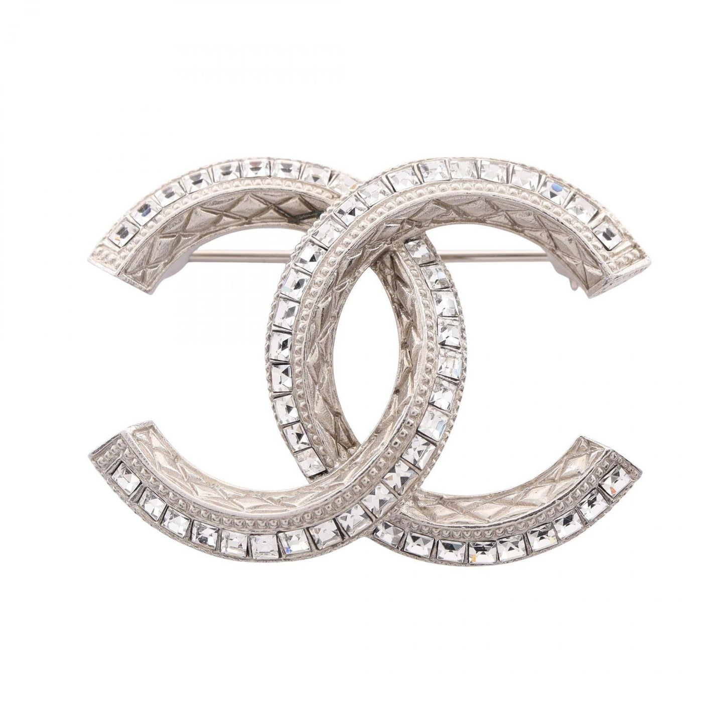 Chanel Brooch CC Logo 185 Rhinestone
