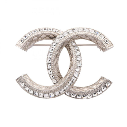 Chanel Brooch CC Logo 185 Rhinestone