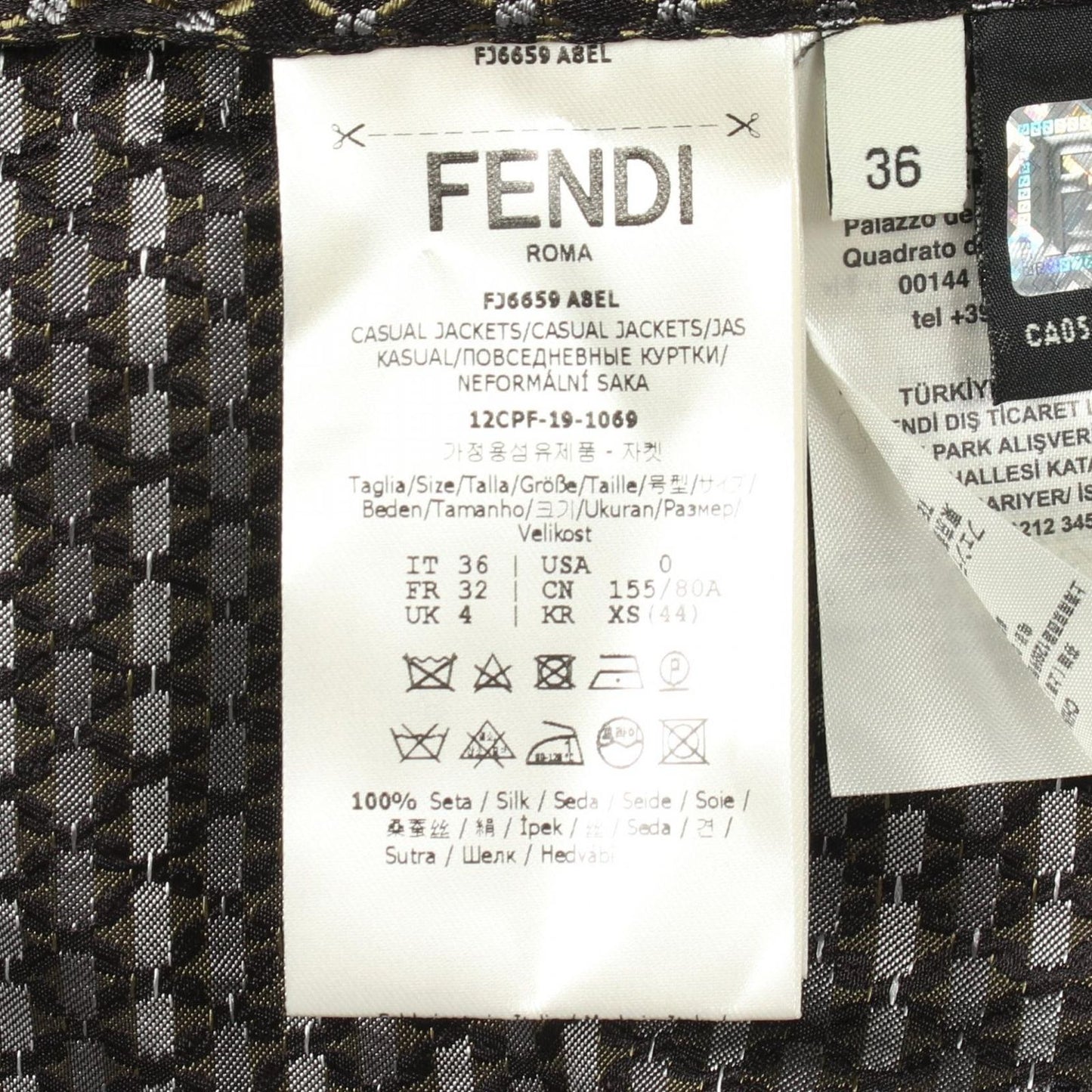 Fendi Geometric Silk Shirt — view 4