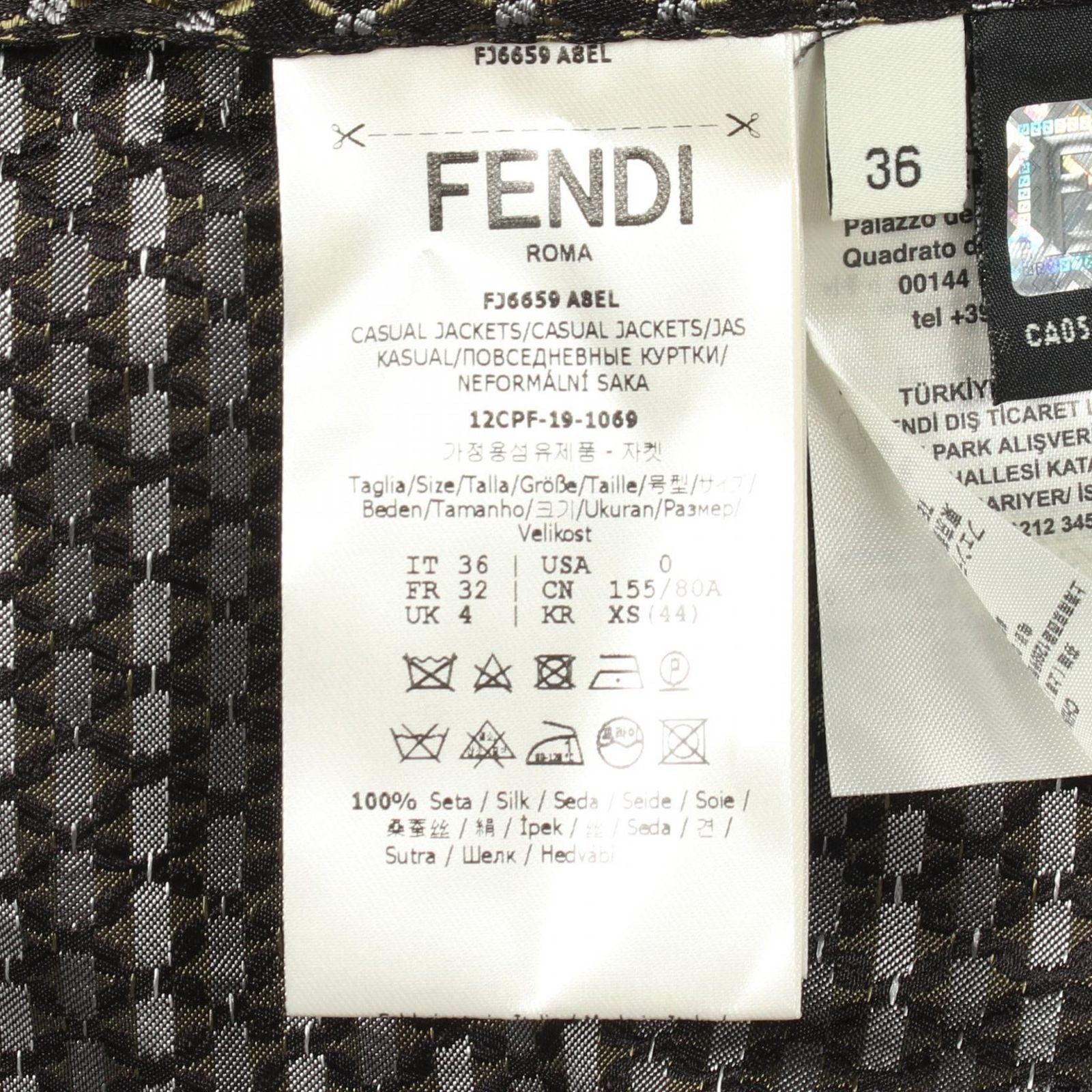 Fendi Geometric Silk Shirt — view 4