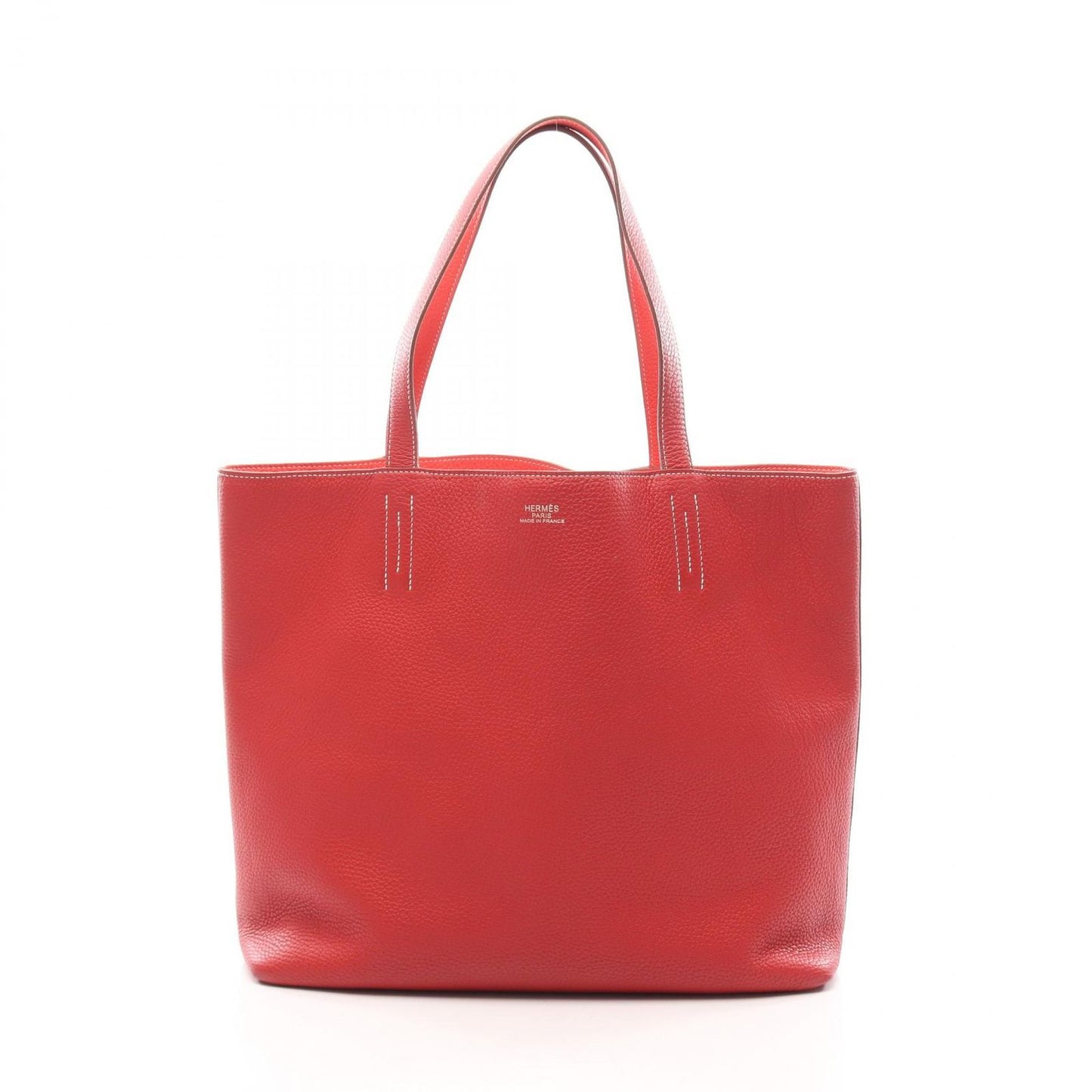 Hermes Tote Bag Double Sens 45 Rouge Casaque Rose Jaipur Reversible 36