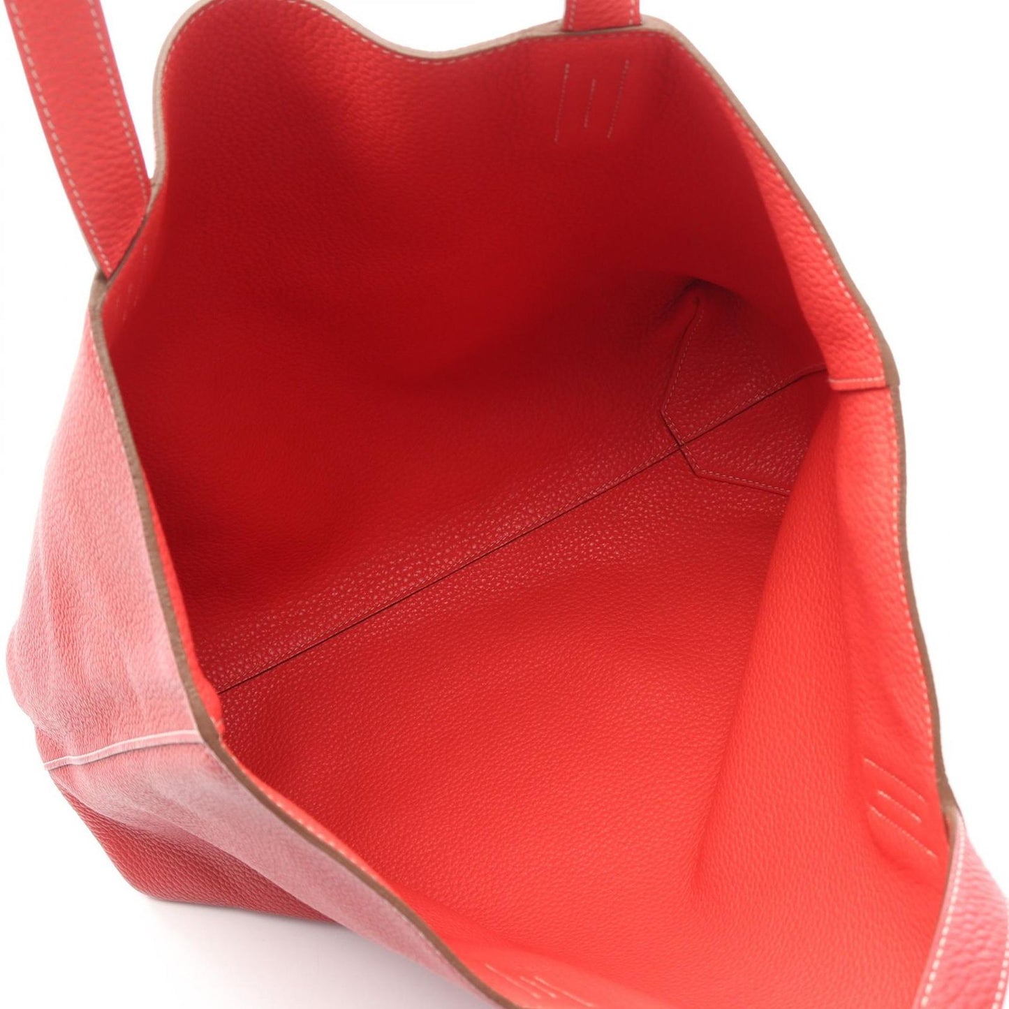 Hermes Tote Bag Double Sens 45 Rouge Casaque Rose Jaipur Reversible 36 — view 3