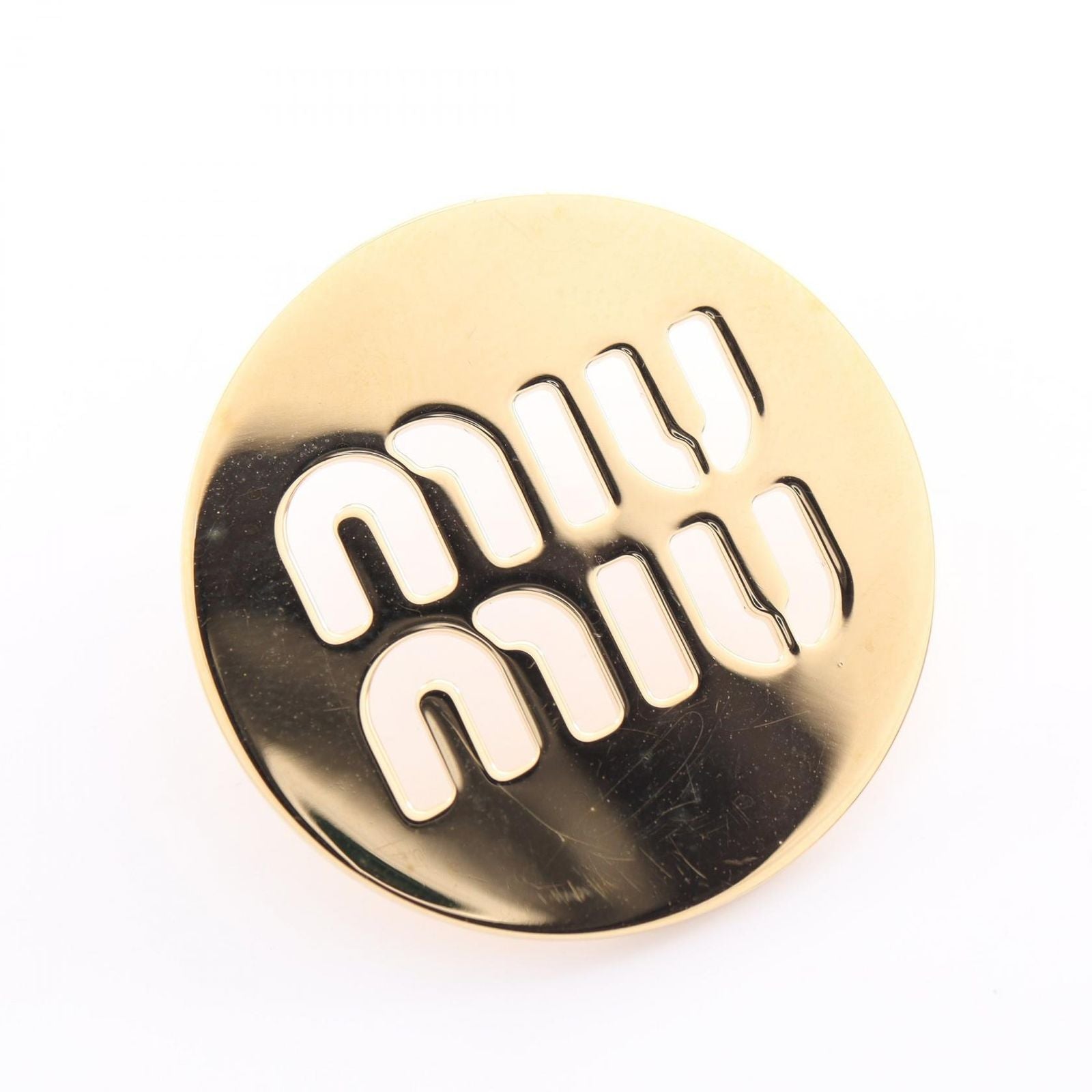 Miu Miu Earrings Logo Circle Gold — view 5