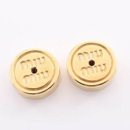 Miu Miu Earrings Logo Circle Gold — view 3