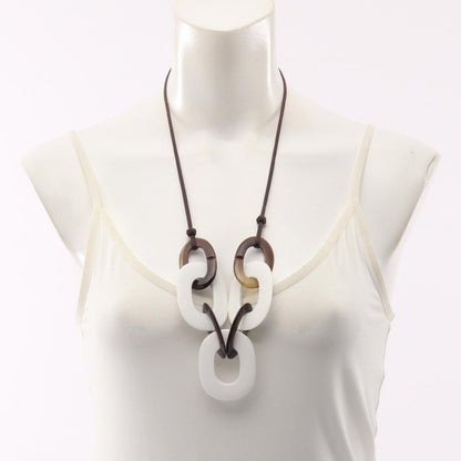 Hermes Necklace Karamba Brown White — view 5