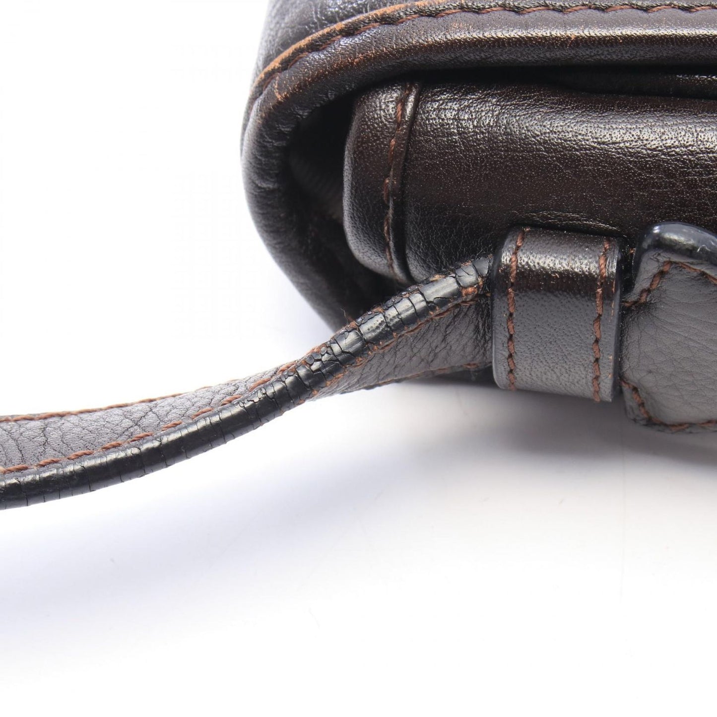 Loewe Shoulder Bag Heritage Dark Brown Leather — view 8