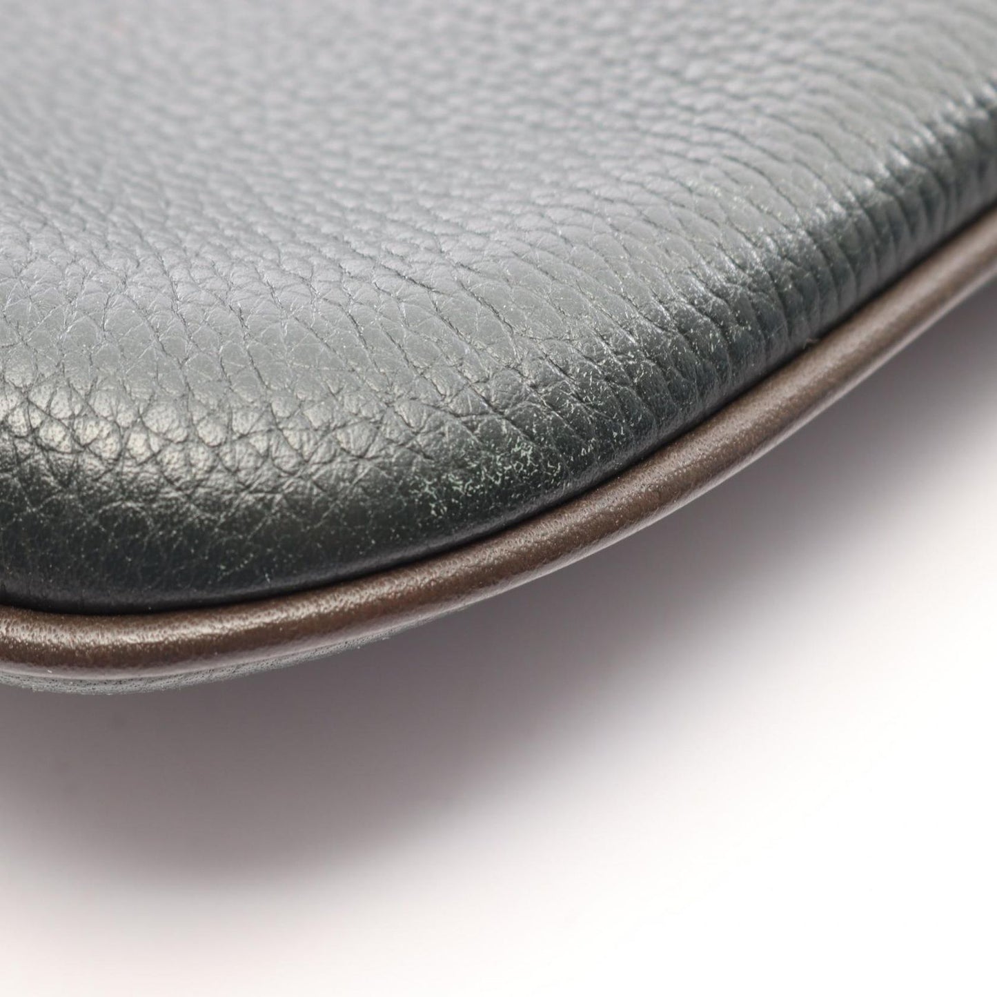 Loewe Shoulder Bag Anagram Dark Green Brown Leather — view 6