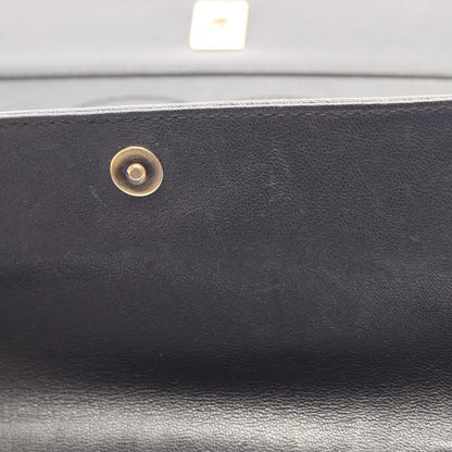 Chanel Shoulder Bag Mademoiselle Quilted Chain Black Lambskin — view 7