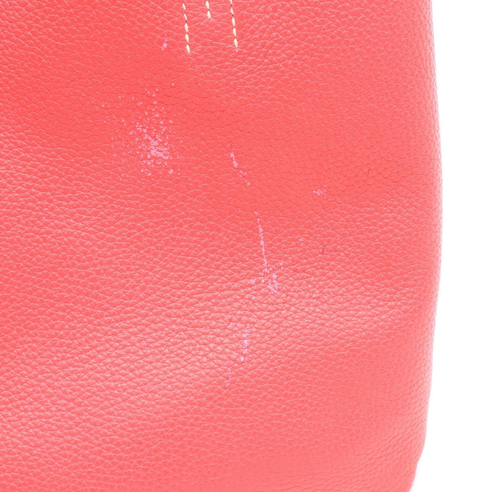 Hermes Tote Bag Double Sens 28 Reversible Rose Blue Leather 28 — view 7