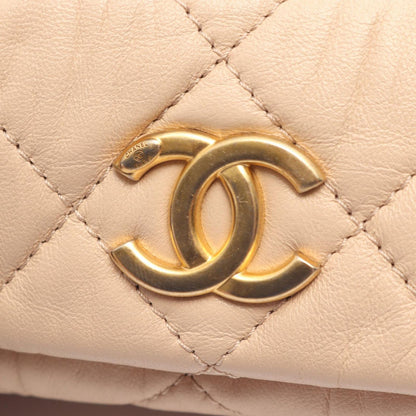 Chanel Shoulder Bag Quilted 2-Way Beige Lambskin Small Chain — view 8