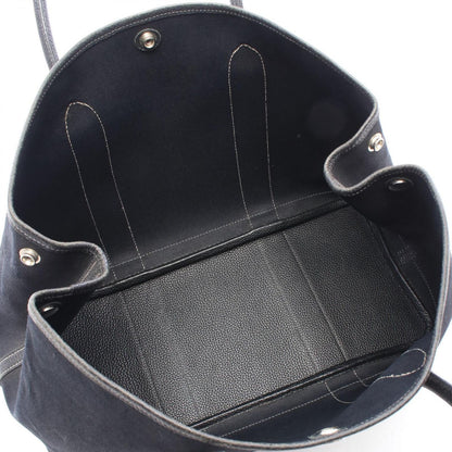 Hermes Tote Bag Garden Party PM Black Leather — view 3