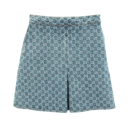 Gucci Skirt GG Jacquard Cotton Denim