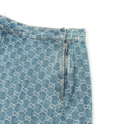 Gucci Skirt GG Jacquard Cotton Denim — view 6
