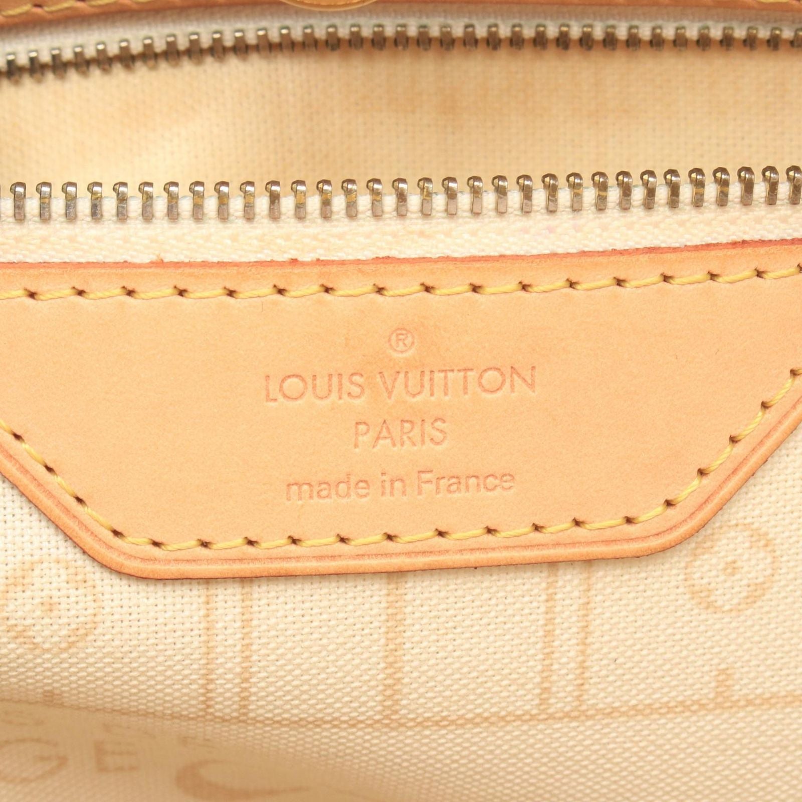 Louis Vuitton Tote Bag Neverfull MM Damier Azur Leather — view 4