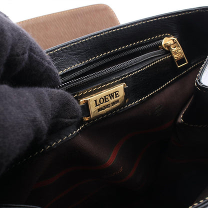 Loewe Handbag Velasquez Twist Brown Black Leather — view 4