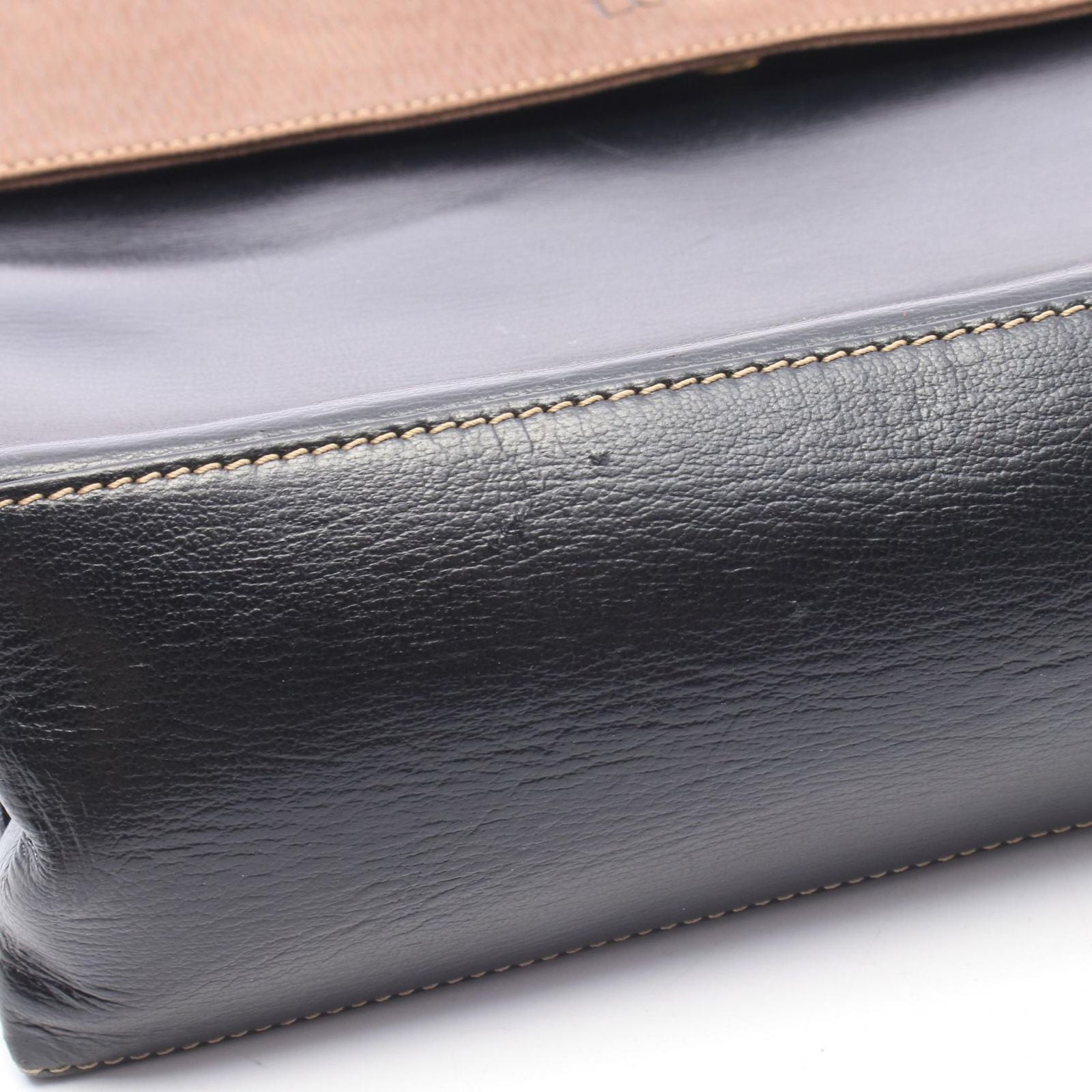 Loewe Handbag Velasquez Twist Brown Black Leather — view 6
