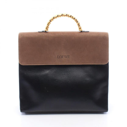 Loewe Handbag Velasquez Twist Brown Black Leather