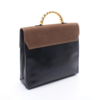 Loewe Handbag Velasquez Twist Brown Black Leather — view 2