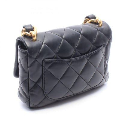 Chanel Shoulder Bag Quilted Small Flap Black Leather Chain — view 2