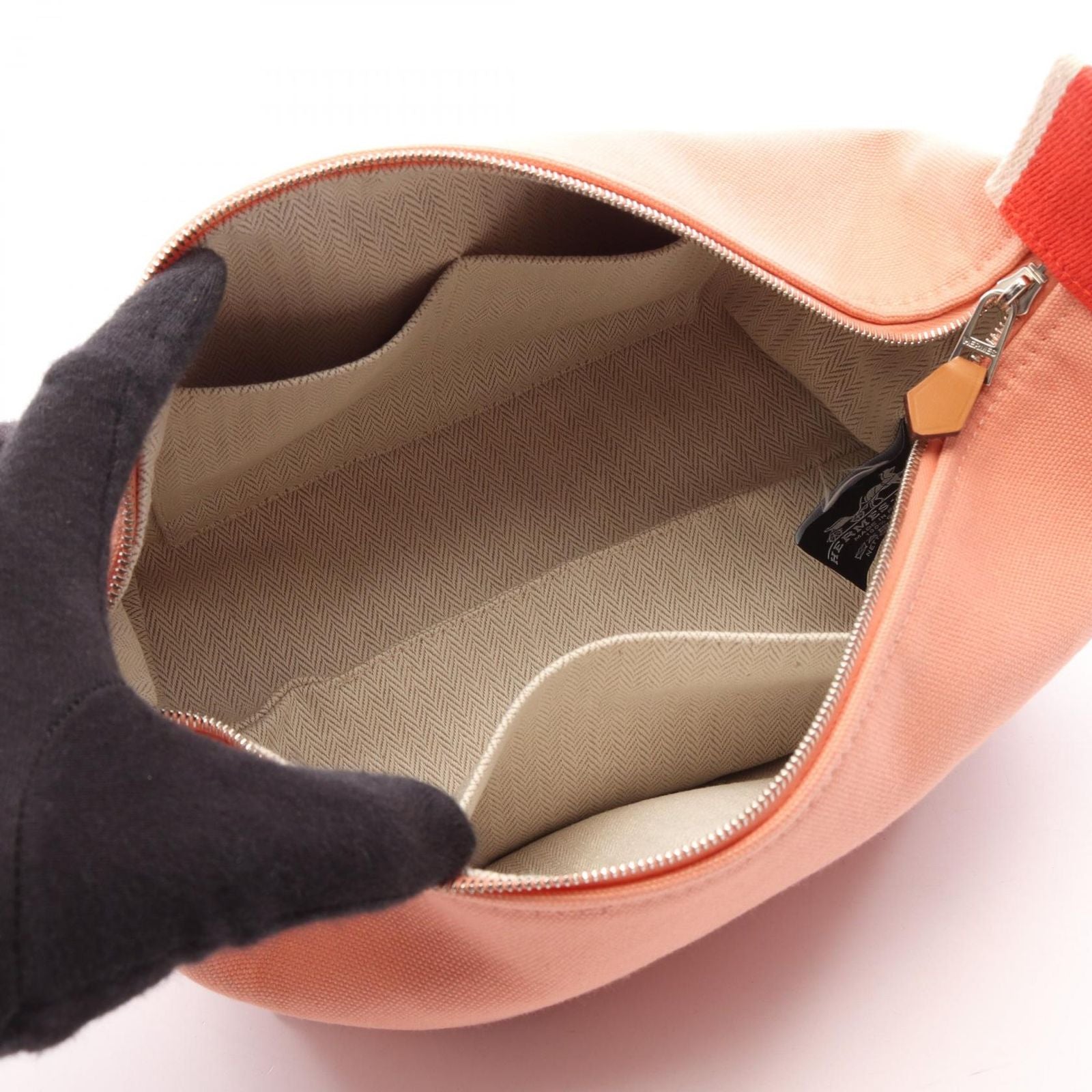Hermes Handbag Brid-a-brac PM Guava Canvas Bride-a-Brac — view 3