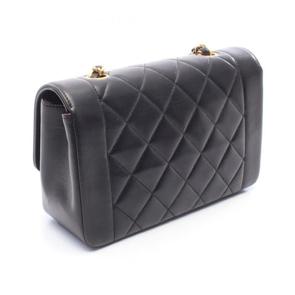 Chanel Shoulder Bag Quilted Diana Flap Black Lambskin Chain — view 2