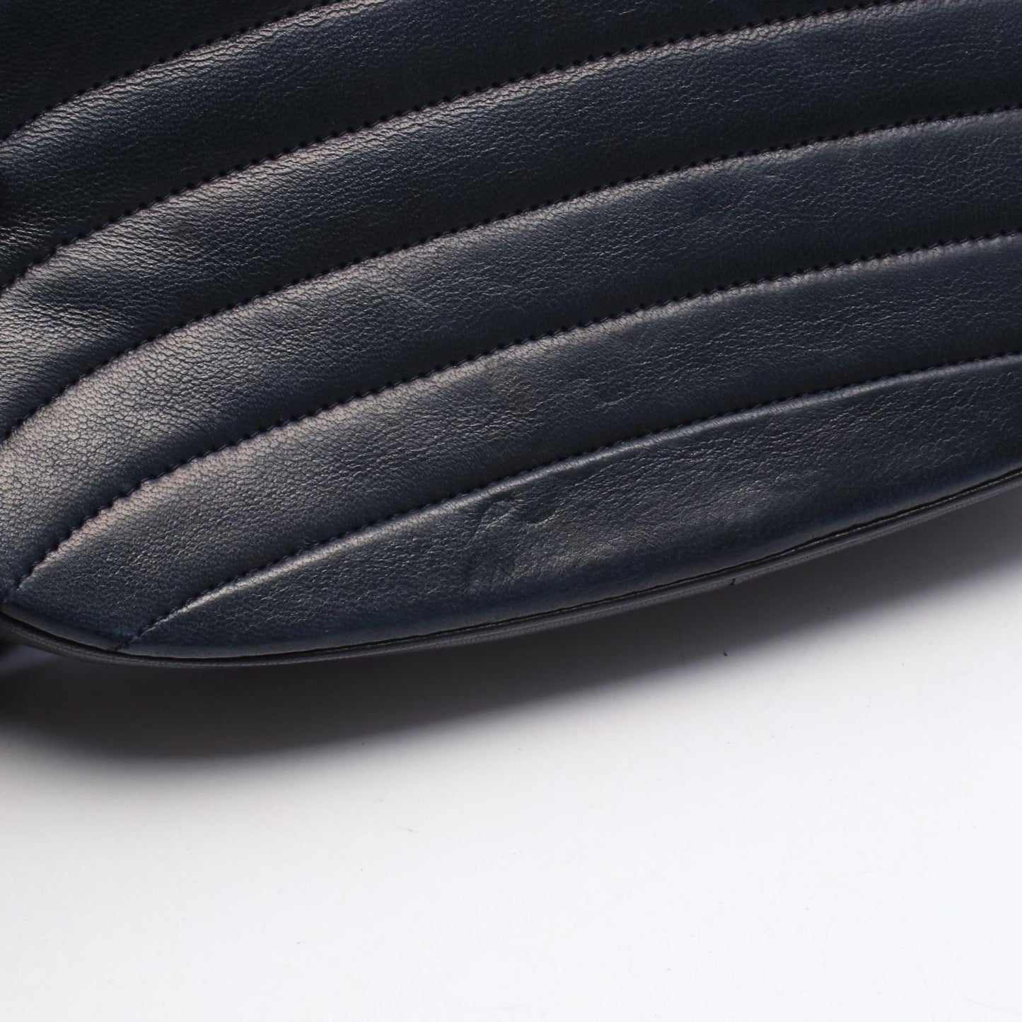 Chanel Shoulder Bag Half Moon Navy Lambskin Chain — view 8