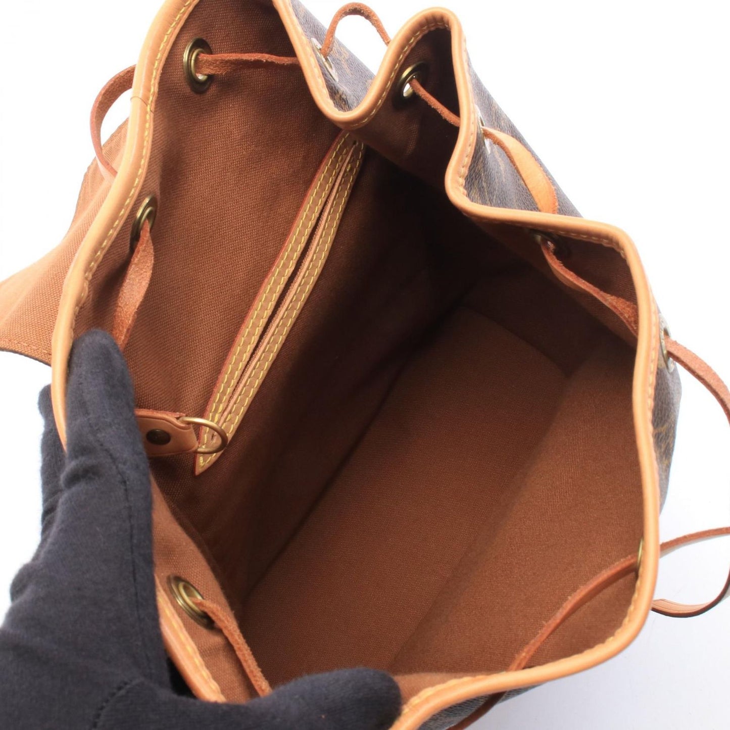 Louis Vuitton Backpack Montsouris MM Monogram Leather — view 3