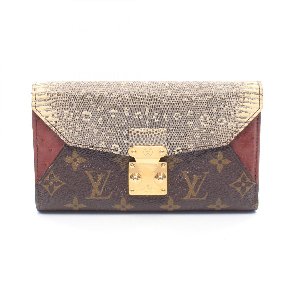 Louis Vuitton Trifold Wallet Portefeuille Exotic Monogram Leather
