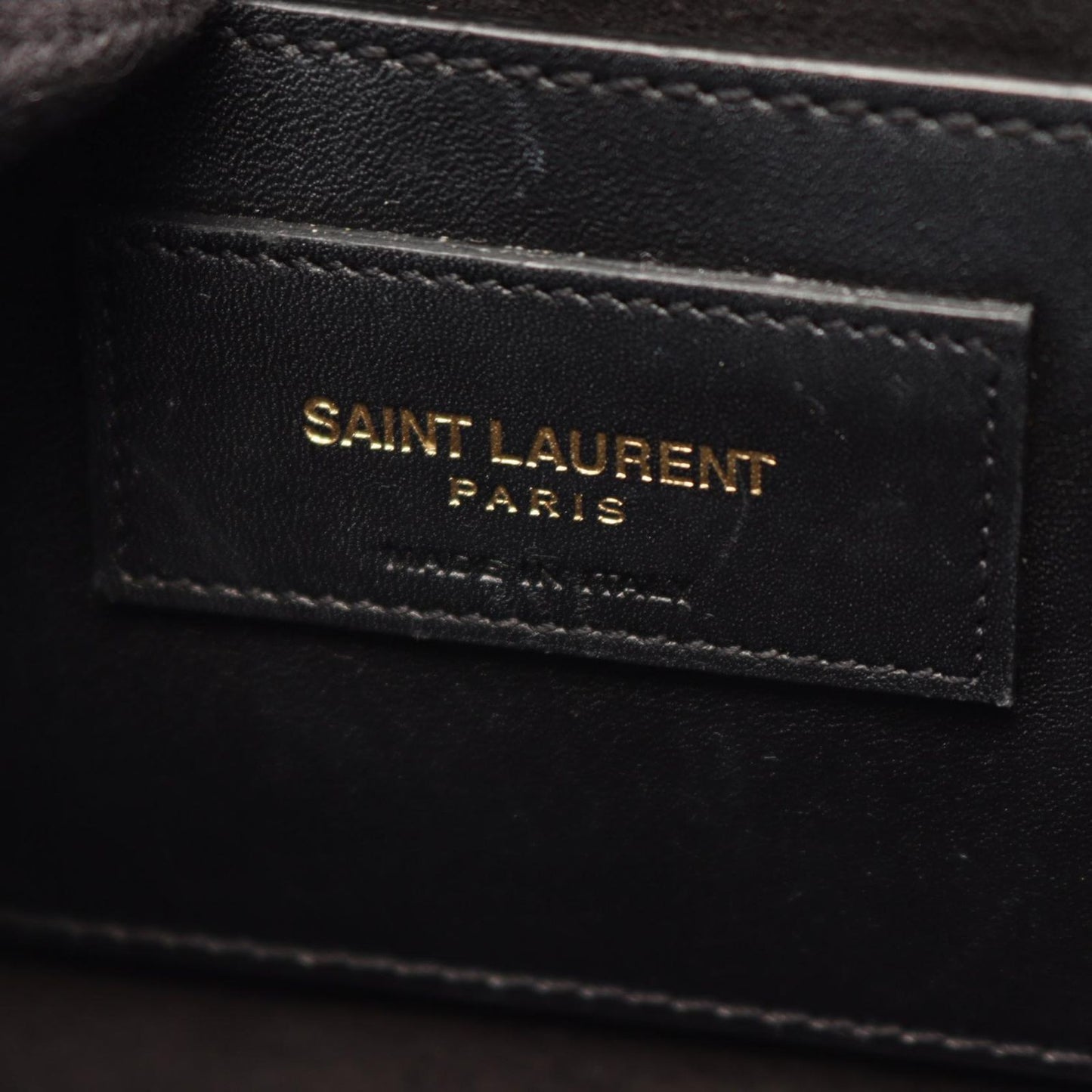 Saint Laurent Paris Shoulder Bag Kate Monogram Black Leather Tassel Medium — view 4