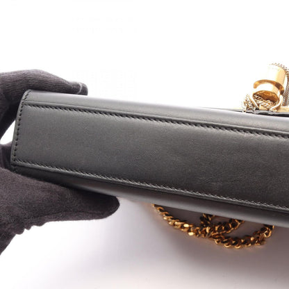 Saint Laurent Paris Shoulder Bag Kate Monogram Black Leather Tassel Medium — view 7