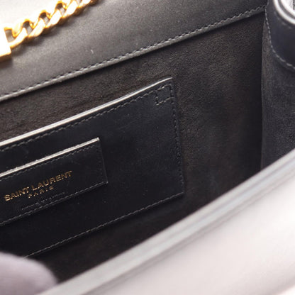 Saint Laurent Paris Shoulder Bag Kate Monogram Black Leather Tassel Medium — view 5