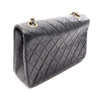 Chanel Shoulder Bag Quilted Full Flap Black Lambskin Chain — view 2