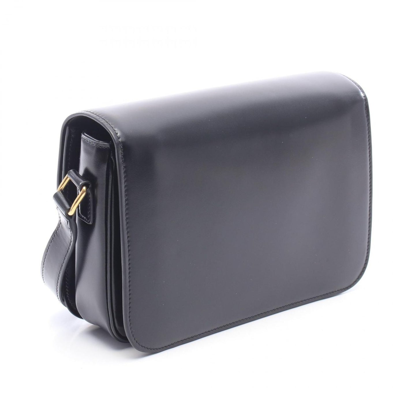 Celine Shoulder Bag Classic Triomphe Medium Black Leather — view 2