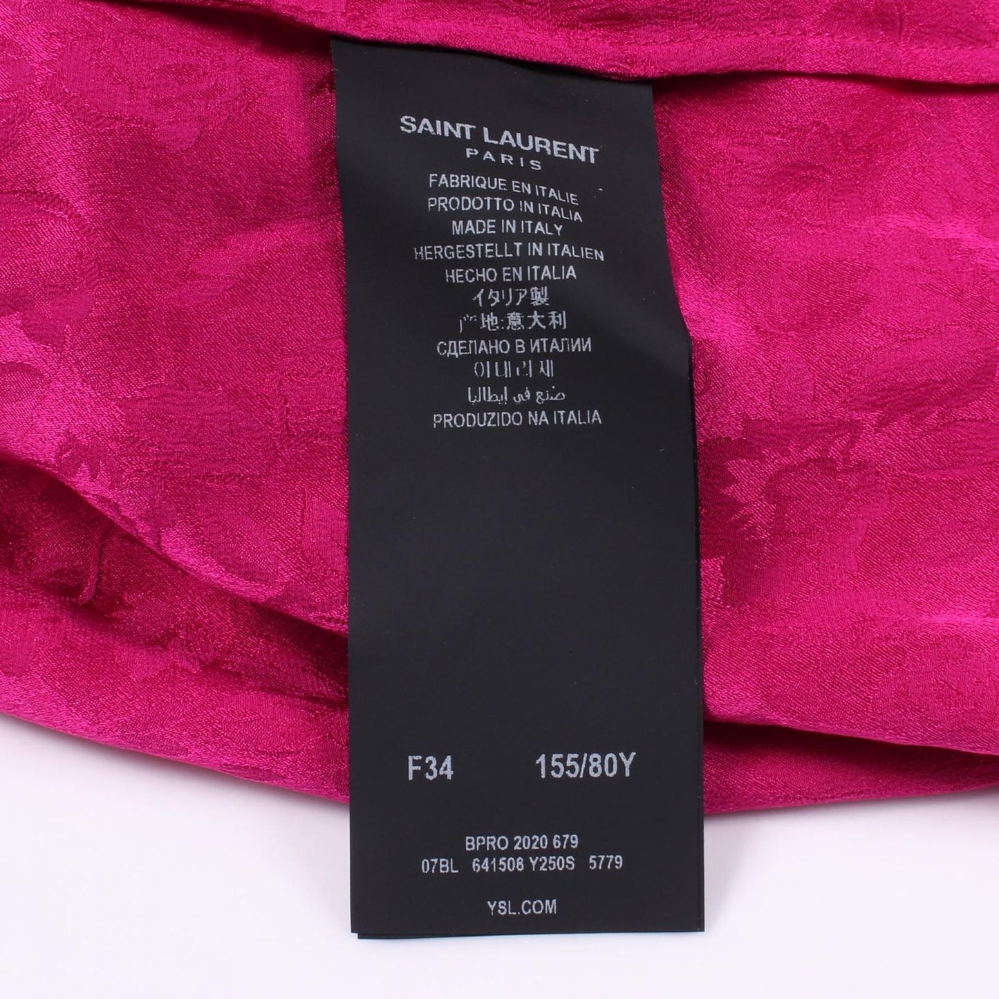 Saint Laurent Paris Blouse High Neck Floral Print Silk — view 5