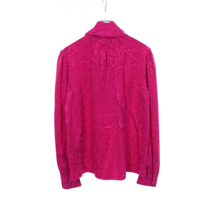 Saint Laurent Paris Blouse High Neck Floral Print Silk — view 2
