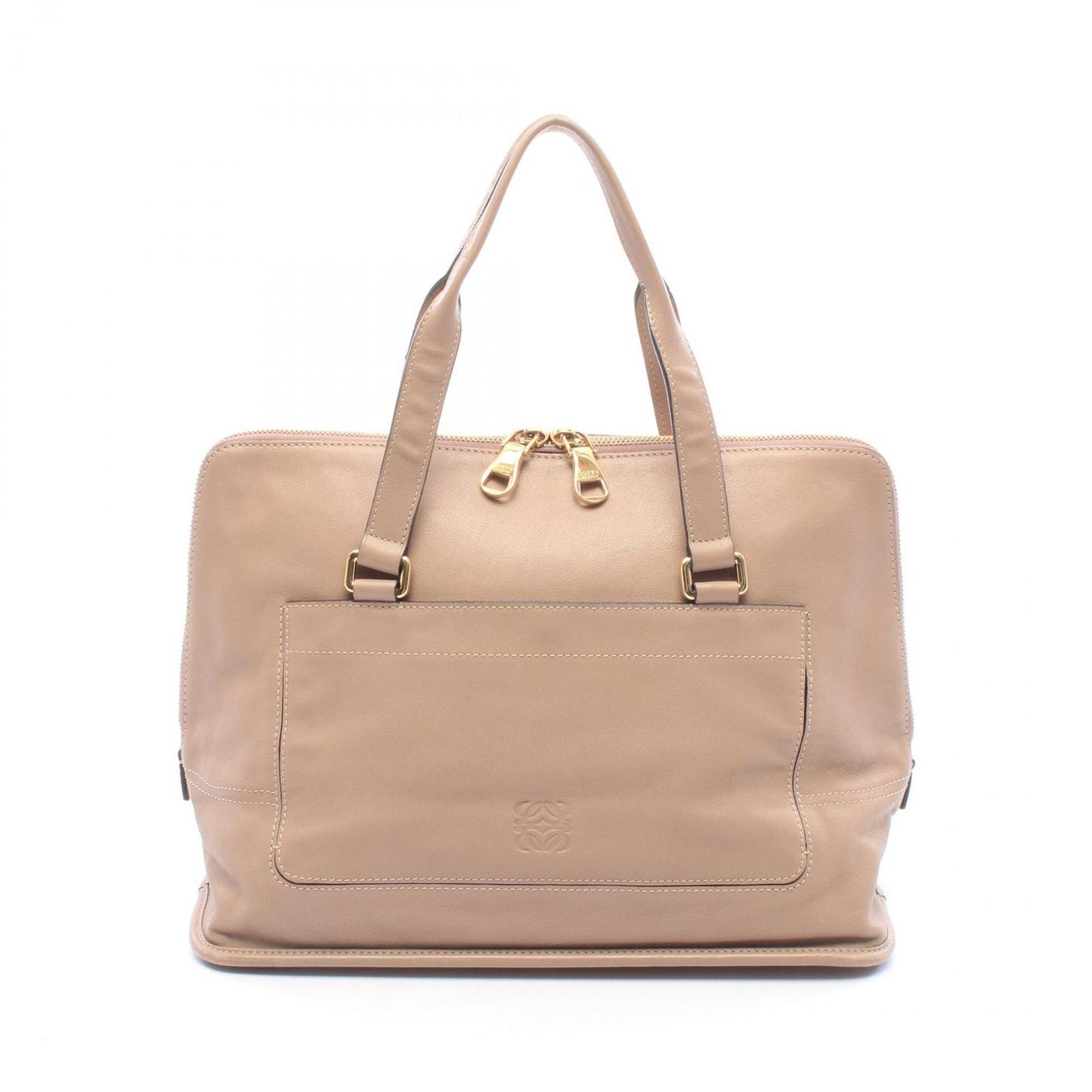Loewe Handbag Anagram Leather Hand Pink Beige